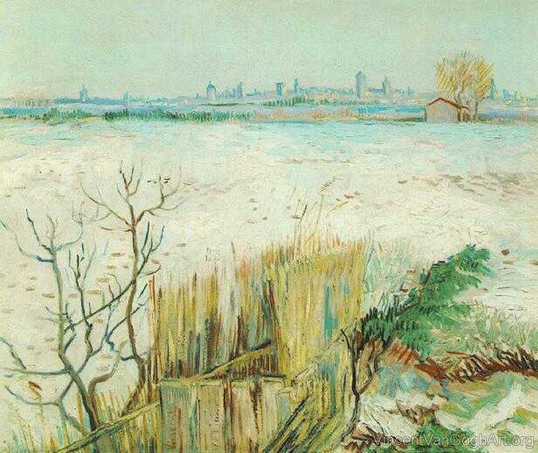Snowy Landscape with Arles in the Background